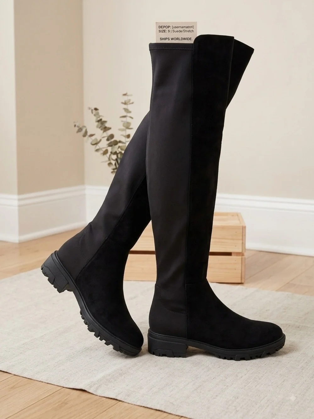 Classic Over-the-Knee Women’s Riding Boots - Black